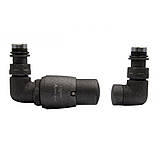 Комплект вентилів термостатичний Vario Term VISION 3-х осьовий, лівий, чорний структурний, фото 3