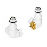 Комплект вентилів термостатичний Vario Term VISION 3-х осьовий, правий, білий, фото 2