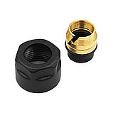 З'єднувач затискний адаптер ВР 1/2хCU 15*1 чорний структурний (2шт), фото 2