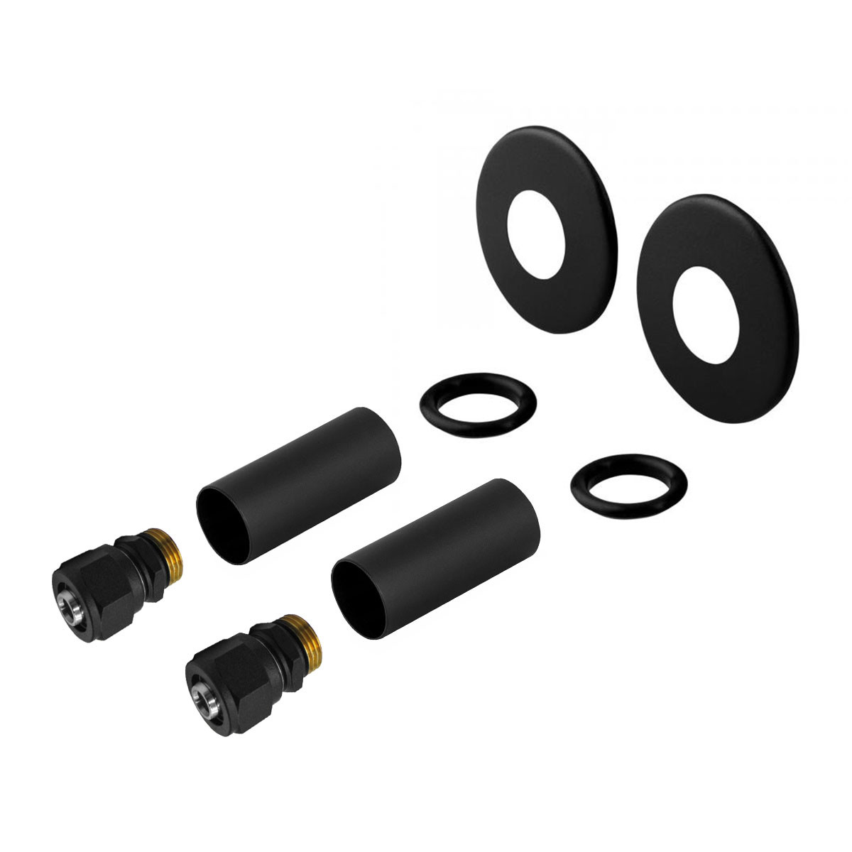 Комплект маскувальний Vario Term GZ1/2"хPEX 16х2, чорний структурний, фото 1