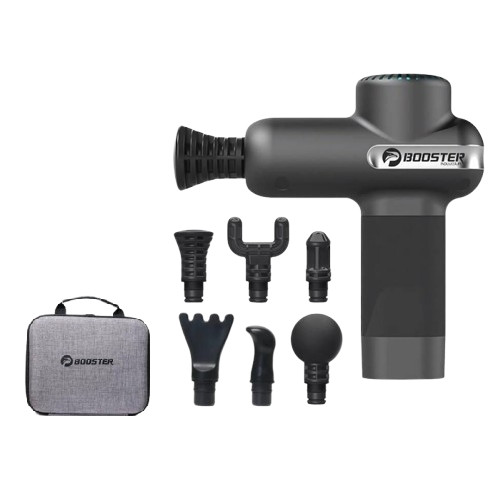 Перкусійний масажер тригерних точок Booster Lightsaber Mini 2500 мАг (6 насадок)