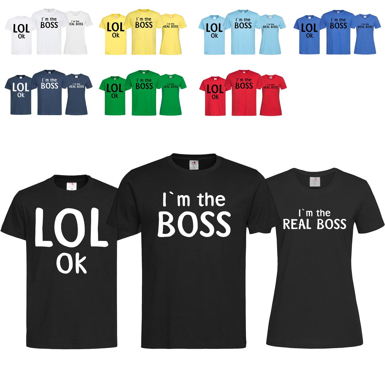 Парні чорні чоловічі, жіночі і дитячі футболки Парні з принтом для сім'ї (8-7-17), фото 1