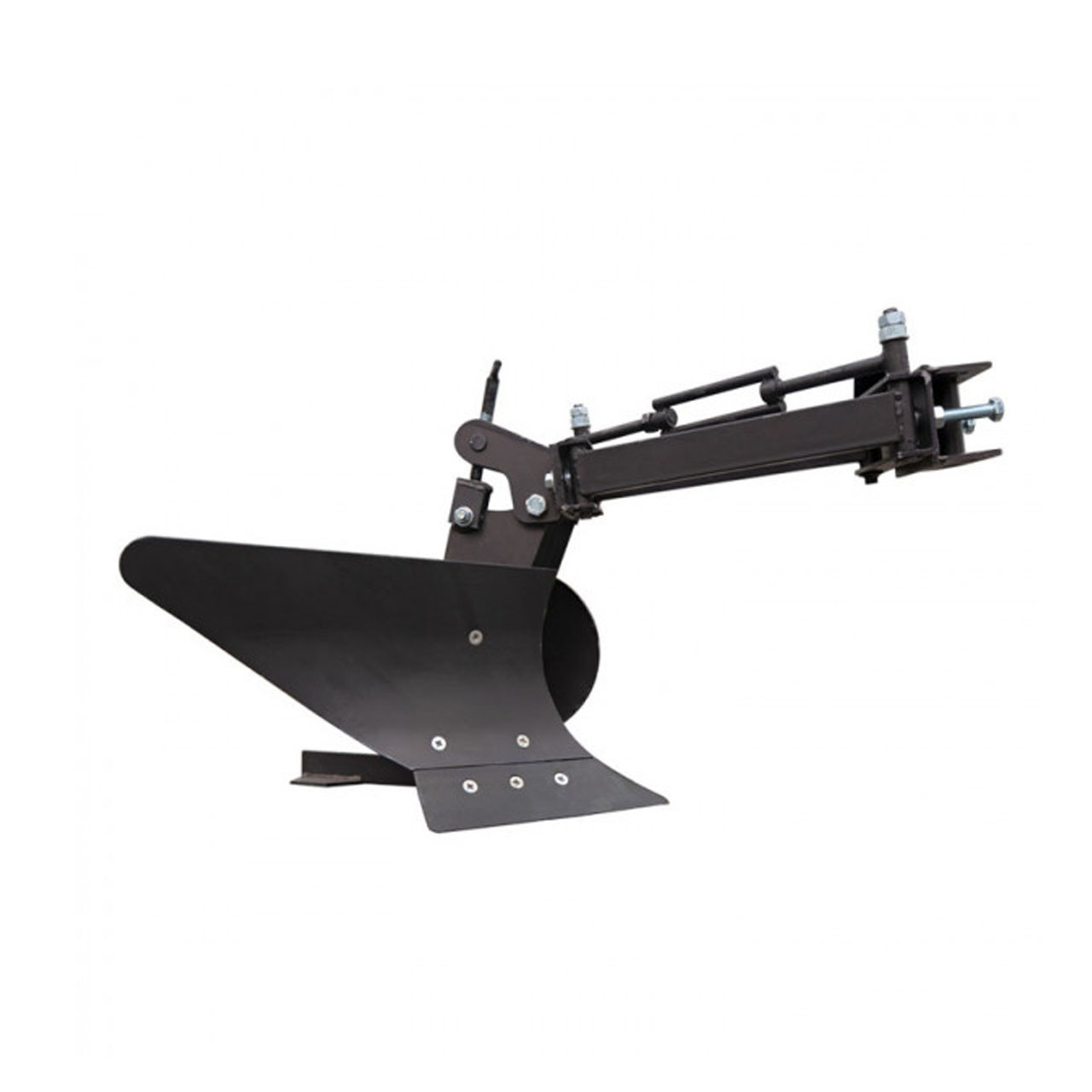 Плуг з короткою рамою та колесом на мотоблок Зірка-61 з захватом 20 см