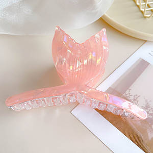 Краб для волосся елегантний міцний французький пластик великий русалка риб'ячий хвіст розмір 11 см висота 6 см