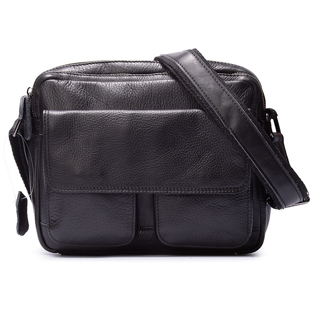 Сумка шкіряна чоловіча чорна арт.00270