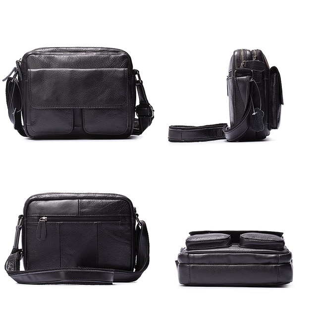 Сумка шкіряна чоловіча чорна арт.00270