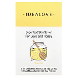 Idealove, Superfood Skin Savior, маска із суперфудами, мед, 5 шт. по 20 мл, фото 2