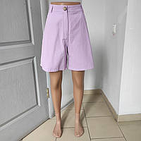 Шорти Azuri жіночі вільні бермуди котон 46 лаванда