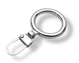 Пулер - висюлька металева для бігунків Кільце d23мм колір Нікель