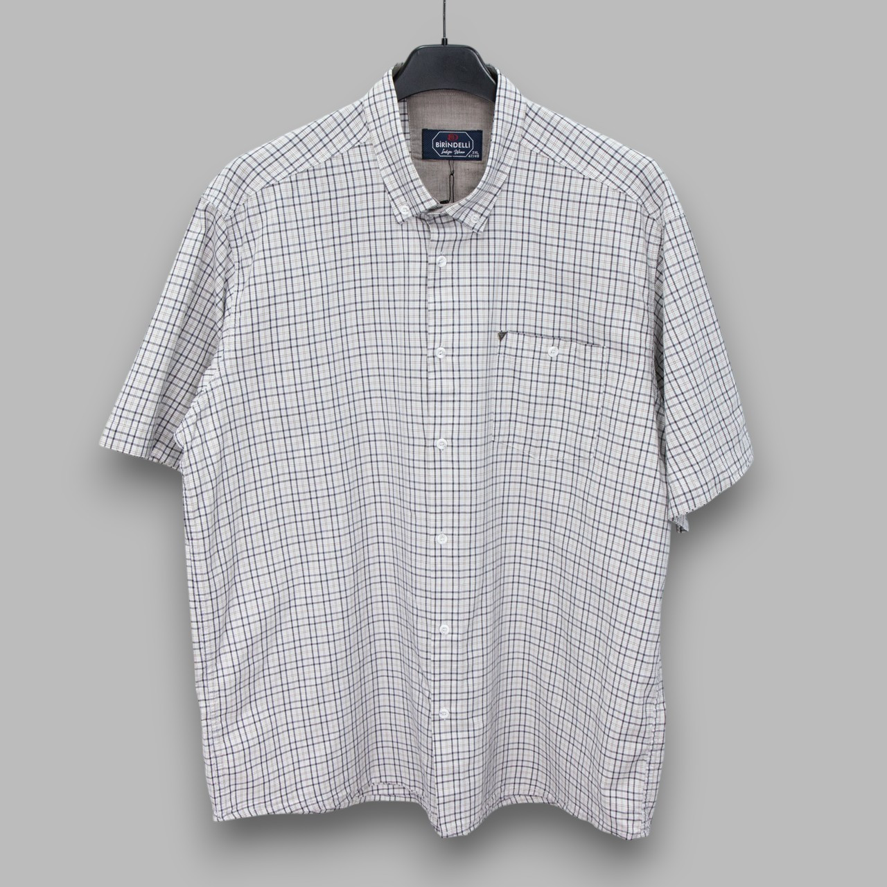 Сорочка чоловіча, прямого покрою, з коротким рукавом, Birindelli 06-2503 100% бавовна 4XL(Р), фото 1