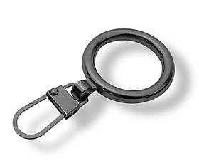 Пулер - висюлька металева для бігунків Кільце d23мм колір Темний-нікель