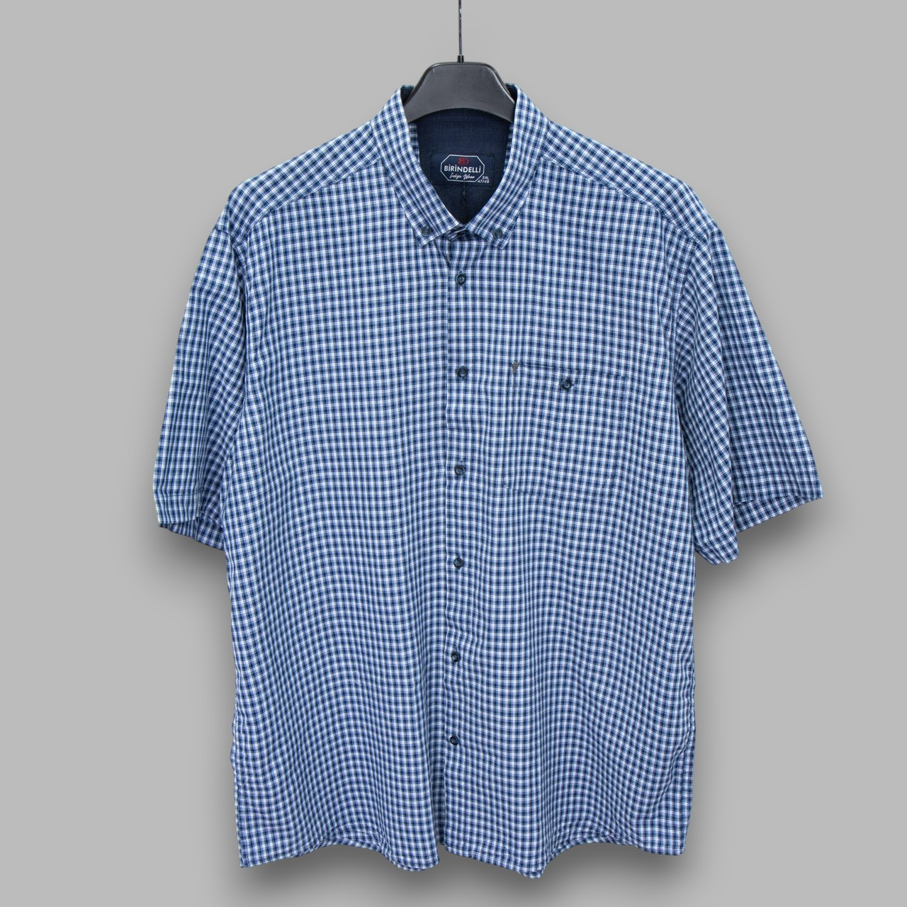 Сорочка чоловіча, прямого покрою, з коротким рукавом, Birindelli 06-243 100% бавовна 4XL(Р), фото 1