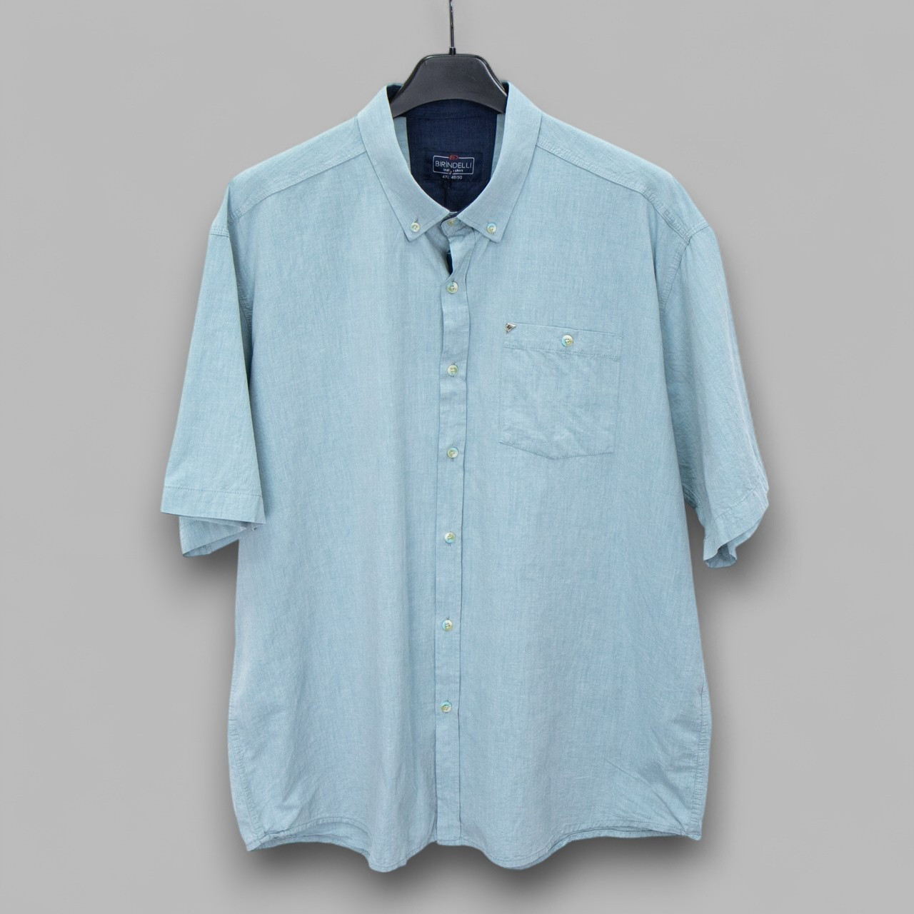 Сорочка чоловіча, прямого покрою, з коротким рукавом, Birindelli 06-2510 100% бавовна 4XL(Р), фото 1
