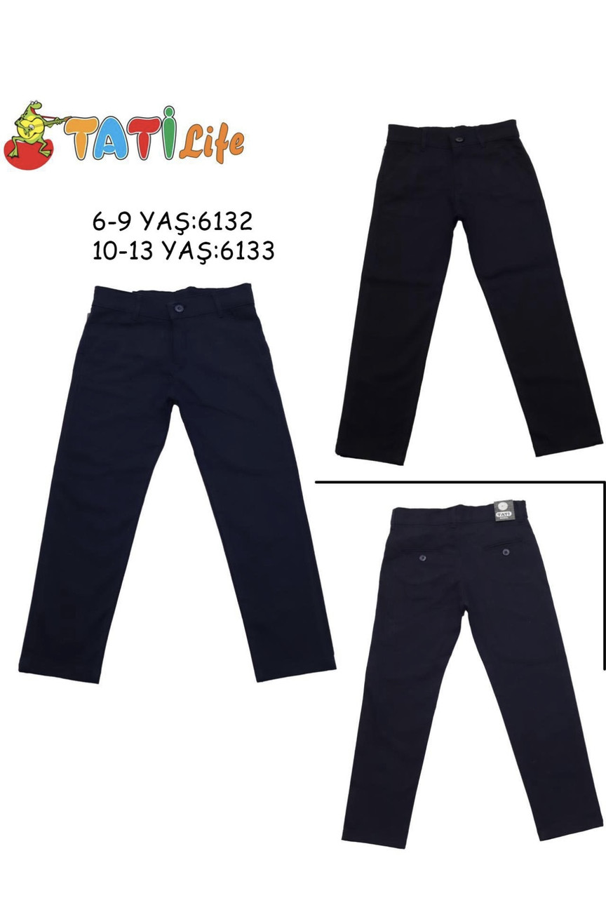 Брюки шкільні класичні для хлопчиків Tati р 10-13 років синій\чорний