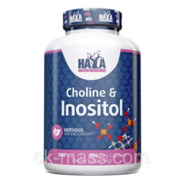 Вітаміни для пам'яті HayaLabs Холін + Інозитол Choline & Inositol - 100 капс