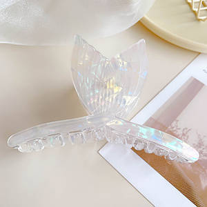 Краб для волосся елегантний міцний французький пластик великий русалка риб'ячий хвіст розмір 11 см висота 6 см