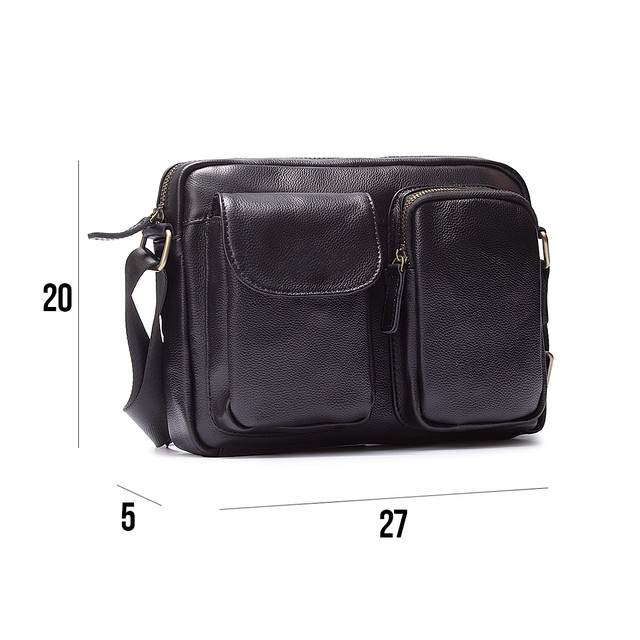 Сумка шкіряна чоловіча чорна арт.00272 Сумка шкіряна чоловіча чорна арт.00272