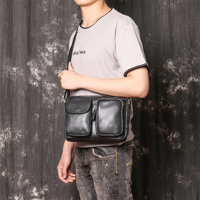 Сумка шкіряна чоловіча чорна арт.00272 Сумка шкіряна чоловіча чорна арт.00272