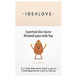 Idealove, Superfood Skin Savior, маска із суперфудами, мигдаль, 5 шт. по 20 мл, фото 2