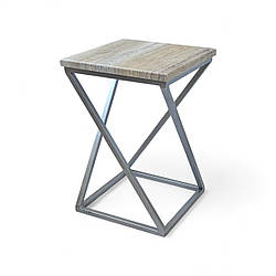 Табурет для будинку в стилі Лофт Дуб Сонома / Хром