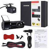 Відеореєстратор Car Dashcam D18 pro 4К з Wi-Fi та задньою камерою, фото 3