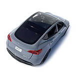 Машинка метал Tesla model Y електрокар сіра Тесла 1:24 відкр двері баг капот звук світло 19*6,5*8,5см (EL 70333), фото 4