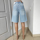 Шорти Zeo Basik жіночі джинсові баггі бавовна 32 блакитні, фото 3