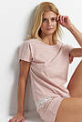 Піжама жіноча ШОРТИ ТА ФУТБОЛКА ТРИКОТАЖНА ELLEN PEACHY PEARL 2870/11/01, фото 2