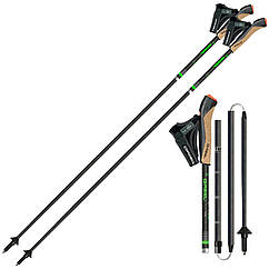 Палки для скандинавської ходьби Gabel FLD Carbon 115 см ультралегкі складні карбонові з ремінцями та наконечниками карбіду