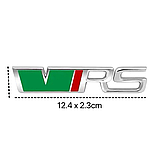 Емблема напис VRS для Skoda 114х23 мм ХРОМ (на скотчі), фото 2