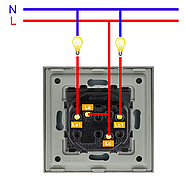 Двоклавішний вимикач 1DAL | Чорний, З індикацією (P86-SW2G.BL), фото 8