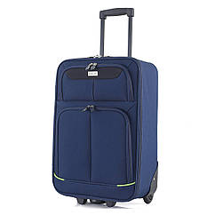 Валіза Semi Line 20" S Blue/Green Lines T5755-1 — чемодан ручної поклажі з водозахисним покриттям 34 л 2 колеса сталевий
