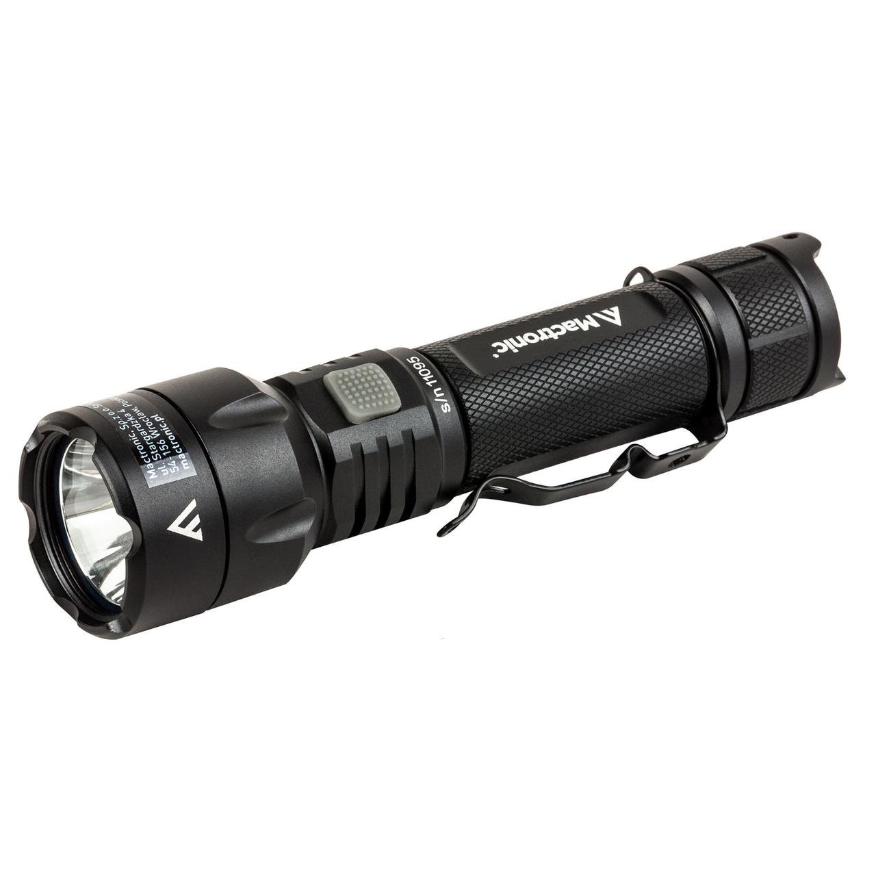 Тактичний ліхтар Mactronic Black Eye 1100 1100 Лм акумулятор 18650 USB Type-C IPX6 5 режимів дальність 245 м, фото 1