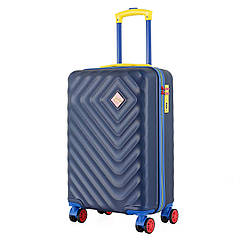 Валіза Semi Line 20" S Blue T5807-1 - Чемодан 42 л з кодовим замком та 4 поворотними колесами для ручної поклажі