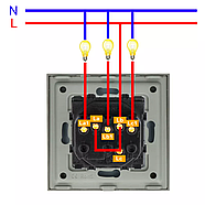 Триклавішний вимикач 1DAL | Білий, З індикацією (P86-SW3G.WT), фото 9