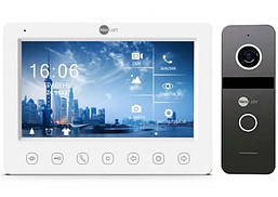 Комплект  Neolight KAPPA HD / Solo FHD Graphite: відеодомофон 7" зі вбудованим БКЗ і 2 Мп відеопанель