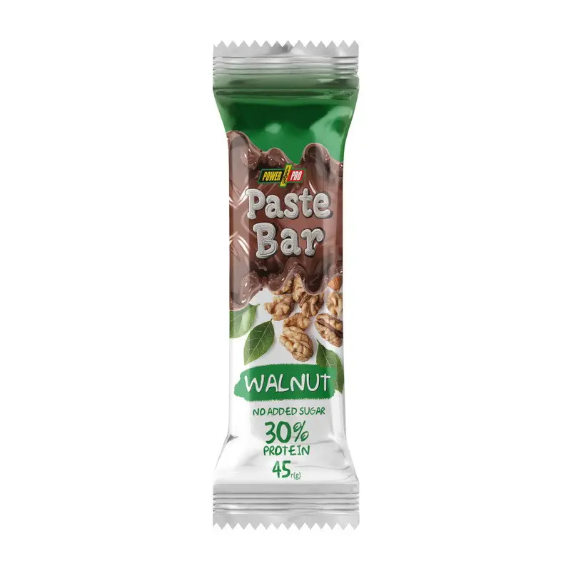 Протеїновий батончик POWER PRO Paste Bar 30% , ВОЛОСЬКИЙ ГОРІХ 45гр/12