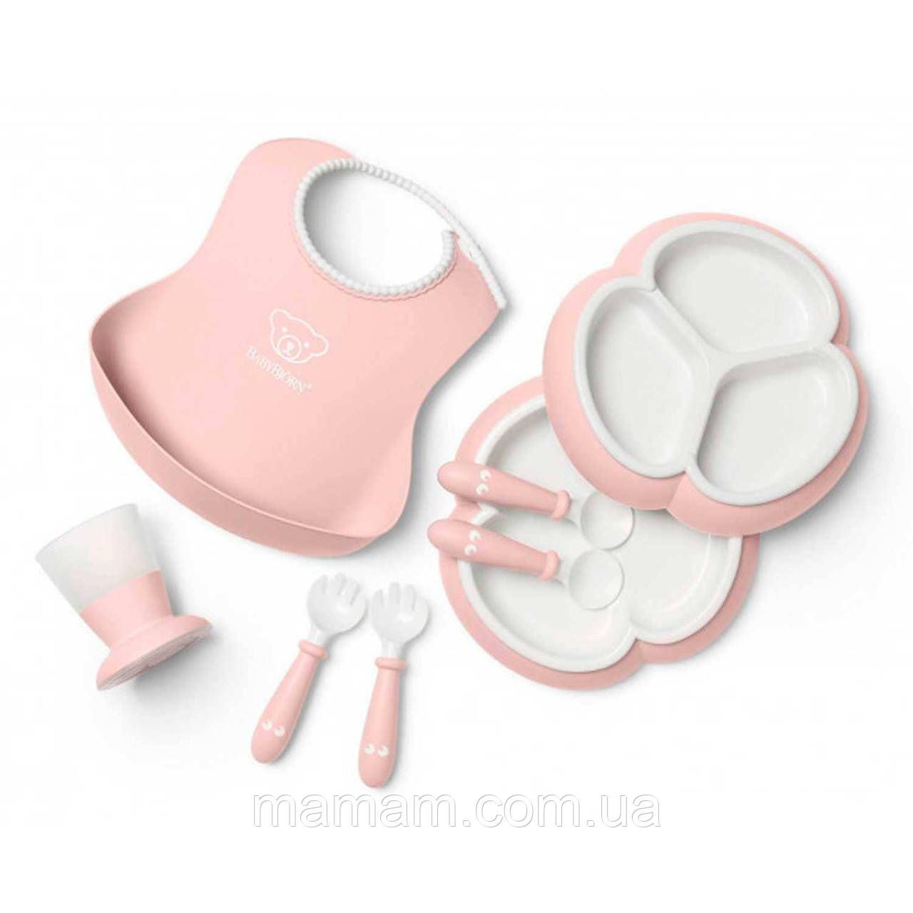 Набір дитячого посуду BabyBjorn 8 ел. Powder Pink, фото 1