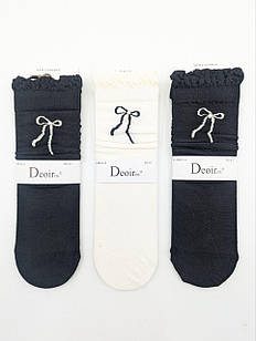 Жіночі середні шкарпетки Deoiros D-8803-4 з бантом і перлинкою – елегантні та м’які, 10 пар, розмір 36–41