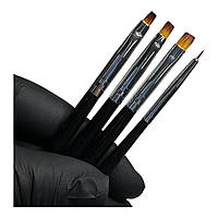 Пензлики для нарощування нігтів набір 4 шт Master Professional CL 25