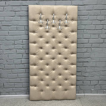 Настінна вішалка-панно Парма-1 160х70 см велюр бежевий 3-0-0