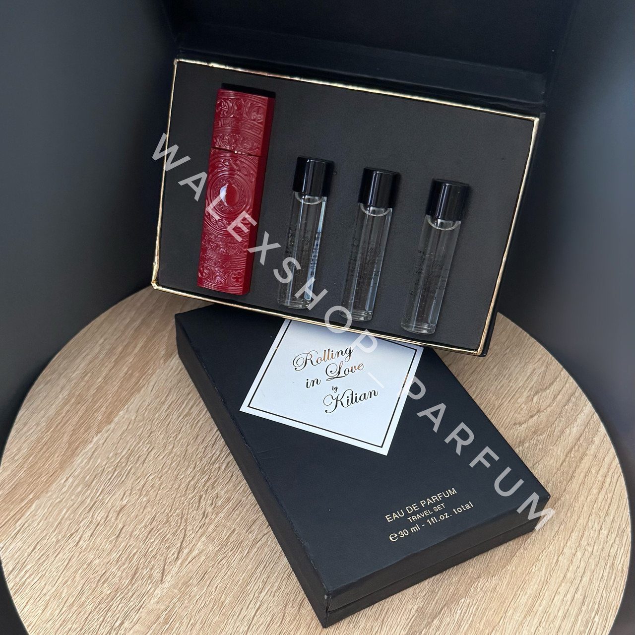 Travel Set Набір Kilian Rolling in Love 4 шт по 7,5 ml + футляр Кіліан Ролінг Лав, фото 1