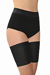 Бандалетки від натирання 501 Афина з гладкого еластичного полотна чорні