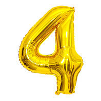 Кулька надувна Цифра Золото 4 7969 40х98 см