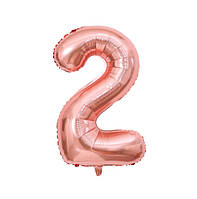 Кулька надувна Цифра Рожевий 2 7977 40х98 см