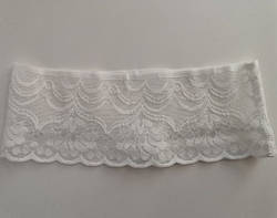 Бандалетки від натирання Афина 503 з еластичного мережива вузькі білі