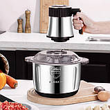 Подрібнювач електричний НМ-8848 Hoffmans Electronics 1800Вт з металевою чашею 5л універсальний чоппер, фото 2