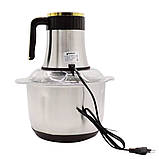 Подрібнювач електричний НМ-8848 Hoffmans Electronics 1800Вт з металевою чашею 5л універсальний чоппер, фото 10
