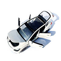 Машинка металева Tesla Model Y Тесла Модель Y біла 1:24 зарядна станція звук світло відч двері капот багажник гум колеса, фото 9