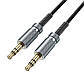 Аудіокабель 3,5 на 3,5 HOCO UPA31 Cindy spring audio cable mini jack 3,5 mm на mini jack 3,5 mm (3m). Black, фото 2